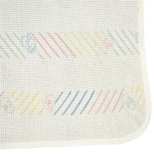 Vintage 80s Baby Morgan Cozy Waffle Weave Baby Blanket White Unisex Pastel Bears